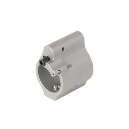 an image of the product Superlative Arms Direct Impingement Adjustable "Bleed Off" Gas Block .750" Diameter- Solid/Set Screw- Stainless Steel Matte- SABO-DI-750SS