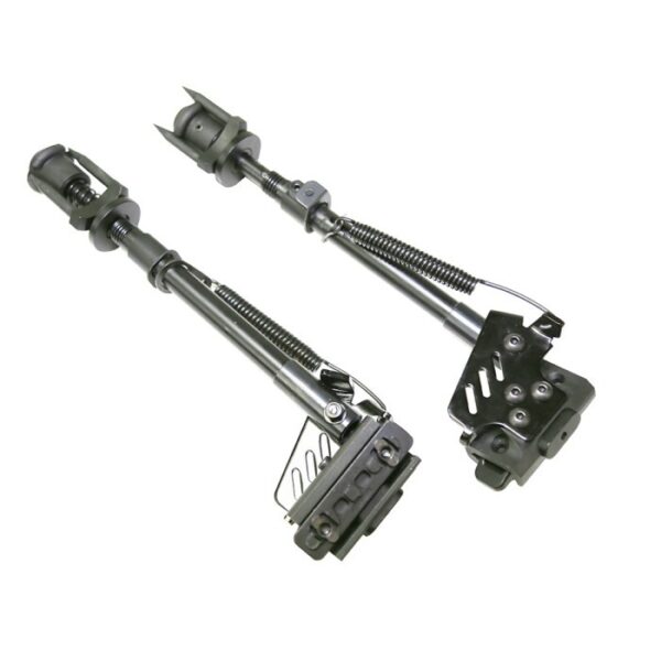 an image of the product Vism KPM Side Mount Spring Loaded 8.5"-11" Bipod- Aluminum Black- VBSKPM