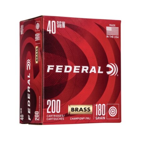 an image of the product Federal Champion Training .40 S&W 180 Gr. Full Metal Jacket- Box of 200 - WM52232