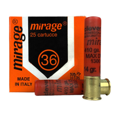 an image of the product Clever Mirage .410 Bore 2-1/2" 1/2 oz #8 Shot- Box of 25 - CMSTSC4108
