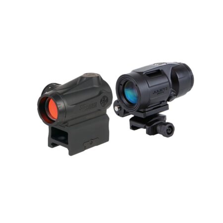 SIG SAUER COMBO KIT, ROMEO-MSR Gen II 1x20mm Compact Red Dot Sight & JULIET3-Micro 3x22mm Magnifier- Black- SORJMSR101