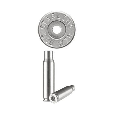 Starline .308 Winchester Unprimed Nickel Plated Brass- Bag of 50- SUN308