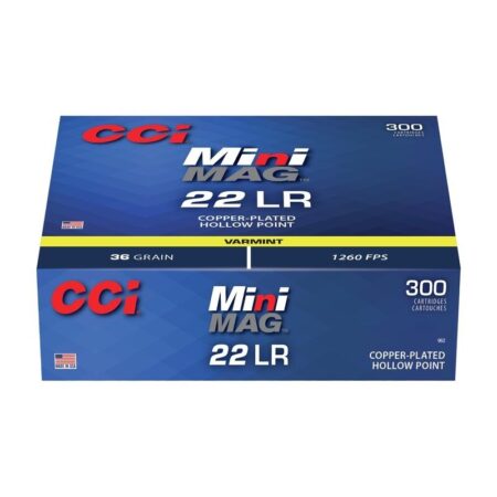 CCI Mini-Mag .22 Long Rifle 36 Gr. Plated Lead Hollow Point- Box of 300- 962