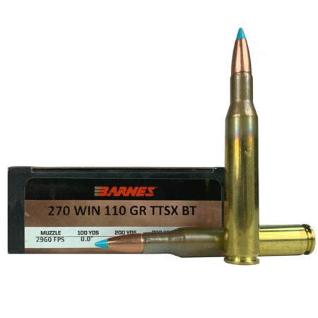 Barnes VOR-TX .270 Winchester 110 Gr. Tipped TSX Bullet Boat Tail- Lead-Free- Box of 20- 32233