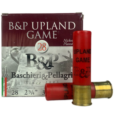 Baschieri & Pellagri Upland Game 28 Gauge 2-3/4" 3/4 oz #7 Nickel Plated- Box of 25- 28B34UP7