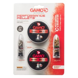 Gamo Combo Pack .177 Cal/4.5mm Rocket, Red Fire, PBA Raptor, and BPA Armor- Pack of 390 Pellets- 632092854