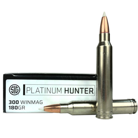 SIG SAUER Platinum Hunter .300 Winchester Magnum 180 Gr. Nosler Accubond- Box of 20- E3WMPH180-20