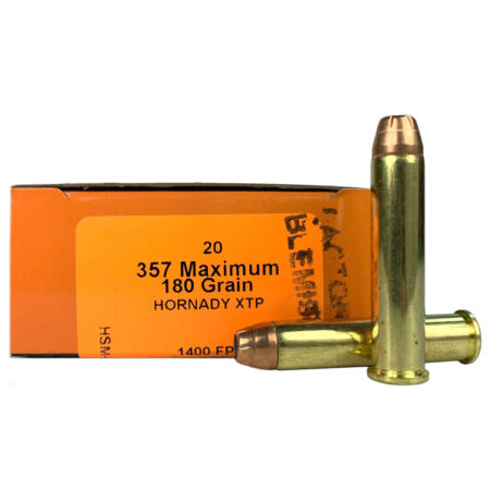 HSM Factory Blemished .357 Remington Maximum 180 Gr. Hornady XTP Jacketed Hollow Point- Box of 20- 357MAX-1-N-FB