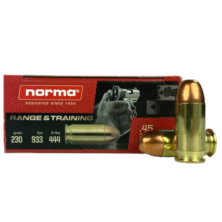 Norma Range & Training .45 ACP 230 Gr. Total Metal Jacket- Box of 50- 804504217