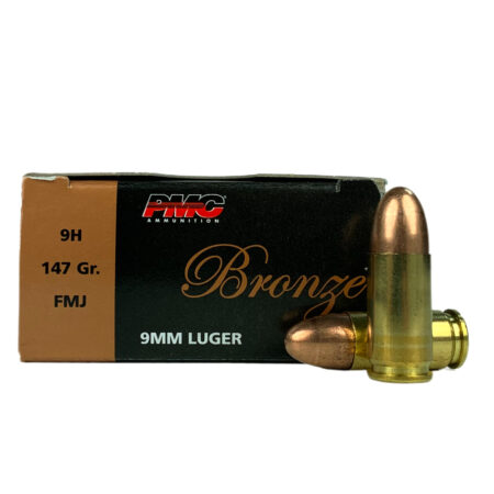 PMC Bronze 9mm Luger 147 Gr. Full Metal Jacket- Box of 50- 9H