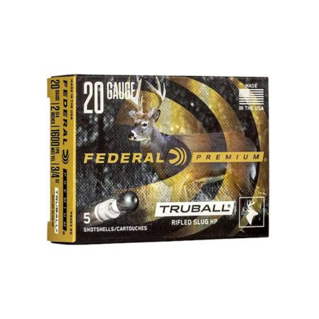 Federal Premium 20 Gauge 2-3/4" 3/4 oz TruBall Hollow Point Rifled Slug- Box of 5- PB203RS