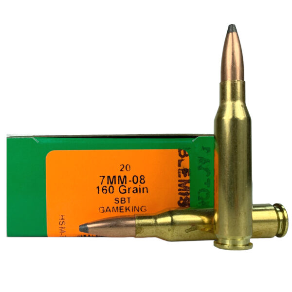 HSM Factory Blemish 7mm-08 Remington 160 Gr. Sierra GameKing Soft Point Boat Tail- Box of 20- 7mm08-9-N-FB