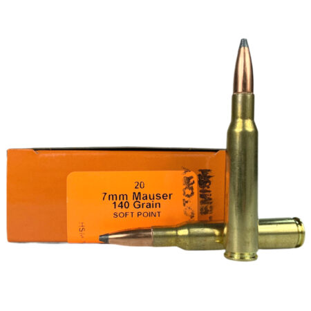 an image of the product HSM Factory Blemish 7x57mm Mauser (7mm Mauser) 140 Gr. Soft Point- Box of 20