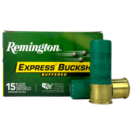 an image of the product Remington Express Buckshot 12 Gauge 2-3/4" Buffered 00 Buckshot 9 Pellets- Box of 15- 12B0015B