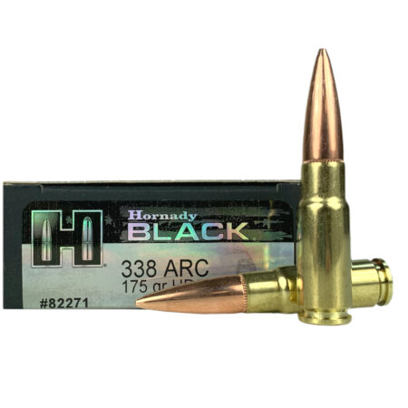 an image of the product Hornady Black .338 ARC 175 Gr. Hollow Point- Box of 20- 82271