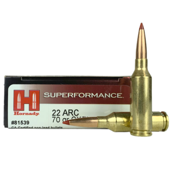 Hornady SUPERFORMANCE .22 ARC 70 Gr. CX Polymer Tip- Lead-Free- Box of 20
