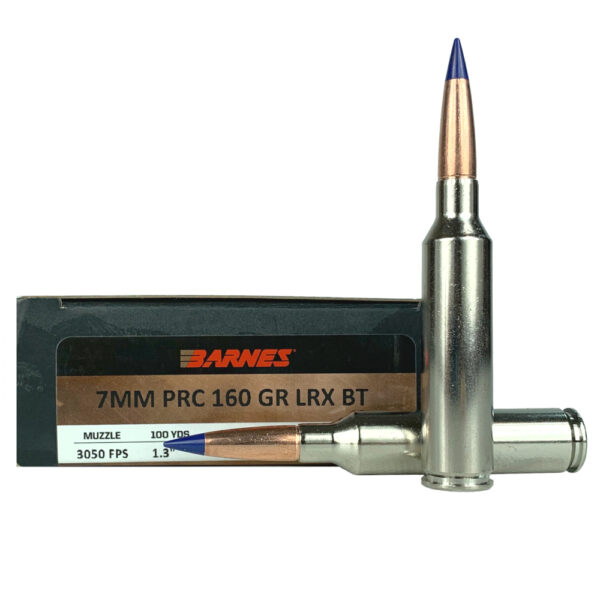 Barnes VOR-TX Long Range 7mm PRC 160 Gr. Barnes LRX Boat Tail- Lead-Free- Box of 20