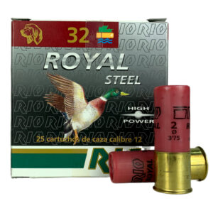 Rio Royal Steel 12 Gauge 2-3/4" 1-1/8 oz 32 Gram #2 Steel Shot- Lead Free- Box of 25