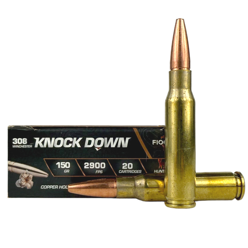 Fiocchi Knock Down .308 Winchester 150 Gr. Copper Hollow Point- Lead-Free- Box of 20