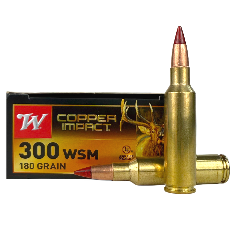 Winchester XP Copper Impact .300 Winchester Short Magnum (WSM) 180 Gr. Copper Extreme Point Polymer Tip- Lead-Free- Box of 20