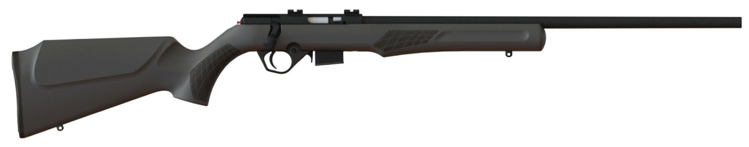 Rossi RB17H2111 RB17 Full Size 17 HMR 5+1, 21" Matte Black Button Rifled Free Floating Steel Barrel, Matte Black Stainless Steel Receiver, Black Fixed Monte Carlo Stock, Right Hand