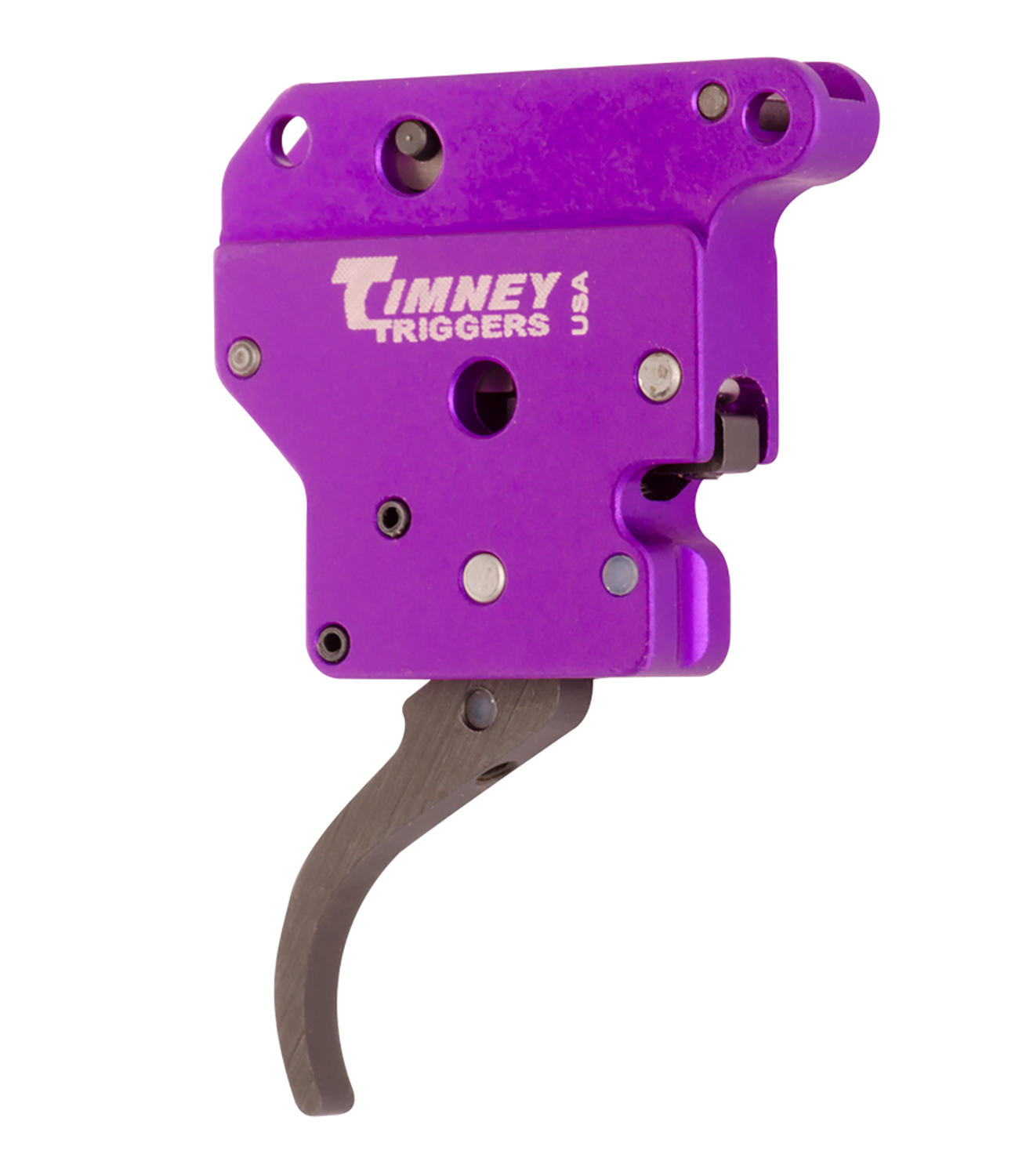 Timney Triggers 502B Benchrest Trigger Single-Stage Curved Trigger with 3-6 oz Draw Weight & Purple/Black Finish for Remington 700