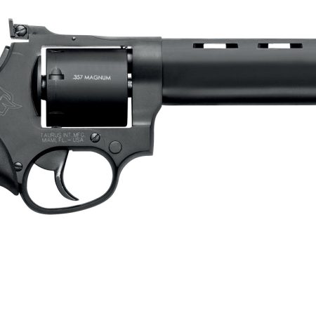 Taurus 2-692061 692  Medium 38 Special +P/357 Mag/9mm Luger 7 Shot 6.50" Matte Black Vent Rib Barrel, Cylinder & Frame, Black Ribber Grip, Transfer Bar Safety, Exposed Hammer, 2 Cylinders