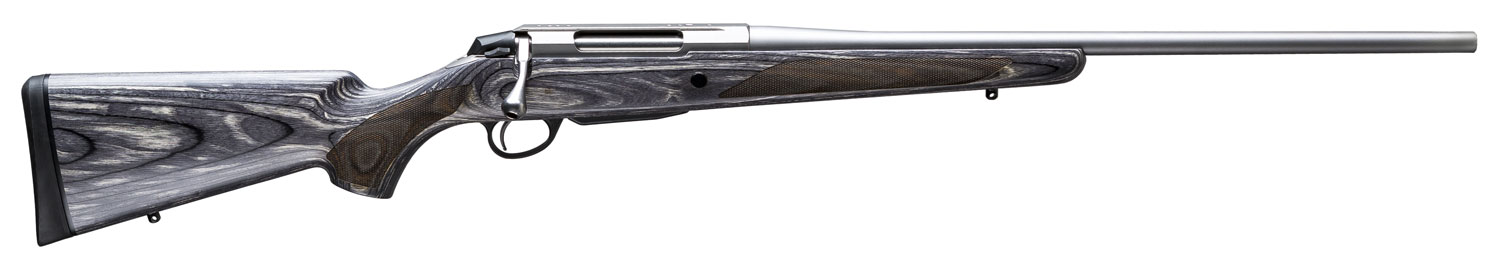 Tikka JRTXG382 T3x 6.5 Creedmoor 3+1 24.30" Barrel, Stainless Steel Metal Finish, Oiled Gray Laminate Stock