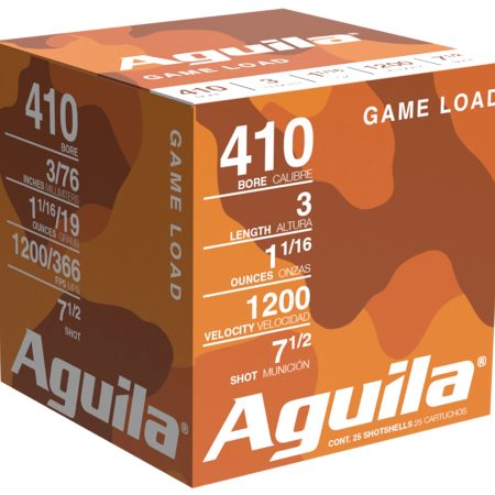 Aguila 1CHB4127 Game Load  410Gauge 3" 11/16oz 7.5Shot 25 Per Box/10 Case