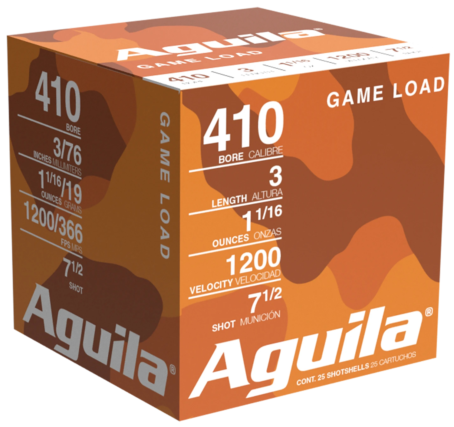 Aguila 1CHB4127 Game Load 410Gauge 3" 11/16oz 7.5Shot 25 Per Box/10 Case