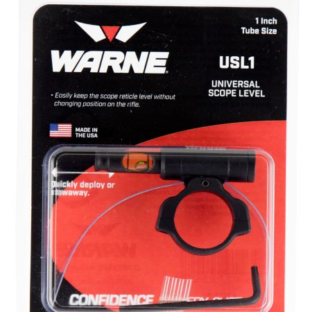 Warne USL1 Universal Scope Level 1" Tube Diameter Universal Aluminum Black