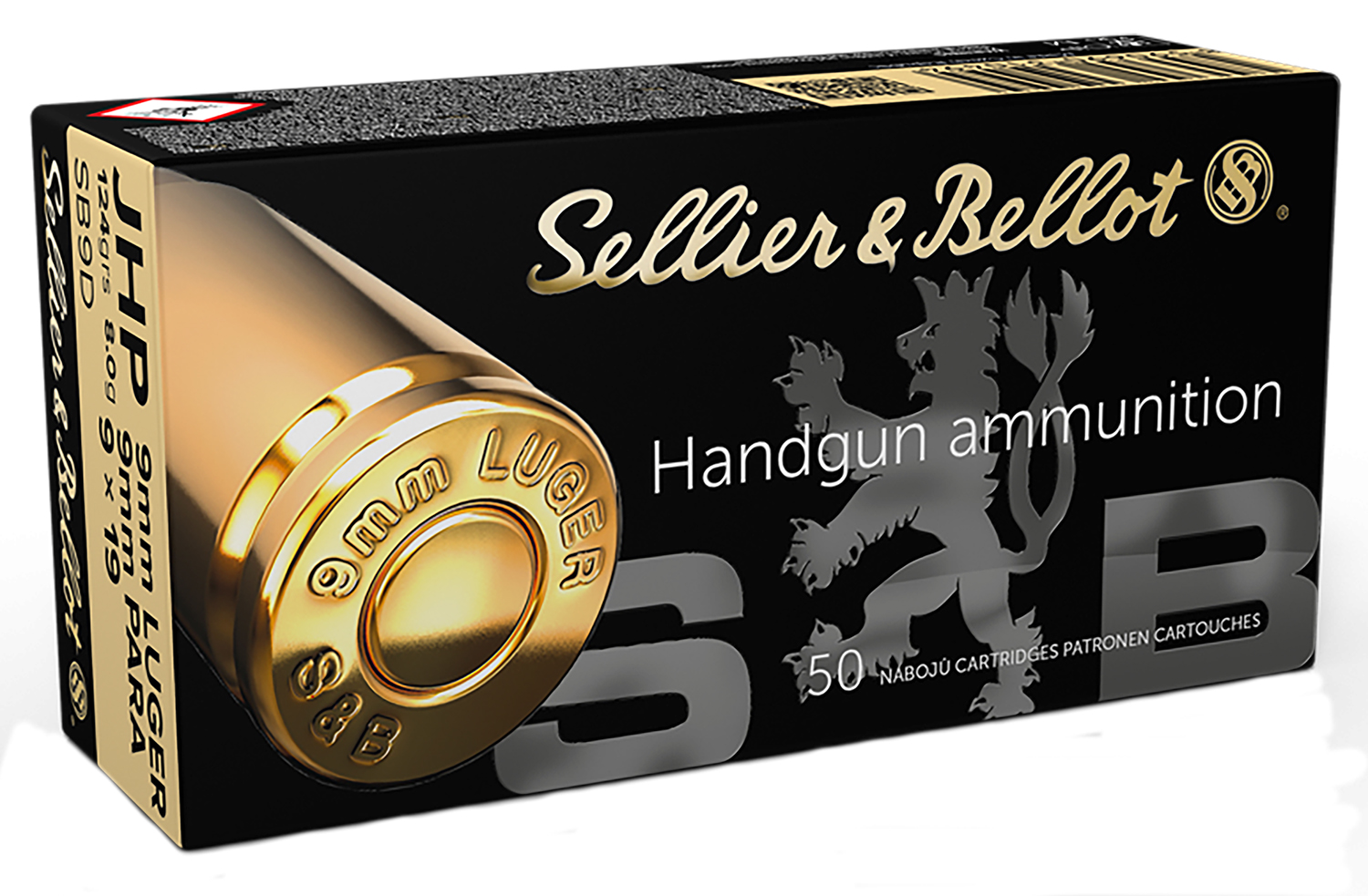 Sellier & Bellot SB9D Handgun 9mmLuger 124gr Jacketed Hollow Point 50 Per Box/20 Case