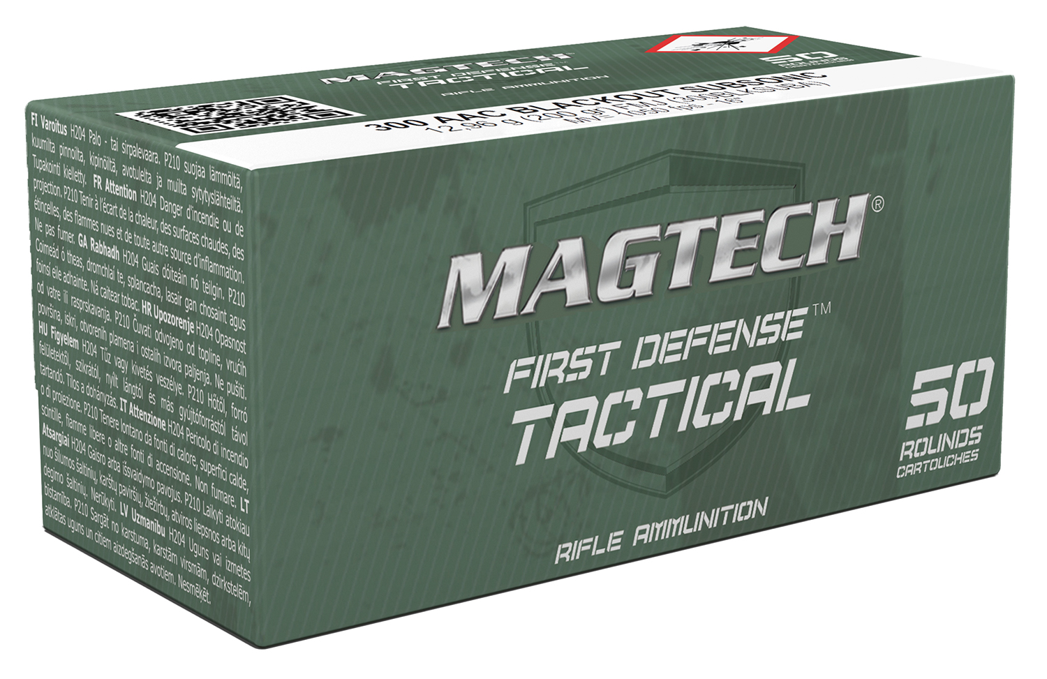 Magtech 300BLKSUBA Tactical/Training 300Blackout 200gr Full Metal Jacket Subsonic 50 Per Box/20 Case