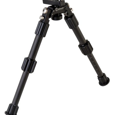 Caldwell 1081953 Accumax Premium M-Lok/Key Mod Bipod 6-9" Black Carbon Fiber