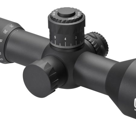 Eotech VDU525FFMD4 Vudu FFP Black Hardcoat Anodized 5-25x 50mm 34mm Tube Illuminated Red MD4 MOA Reticle Features Throw Lever
