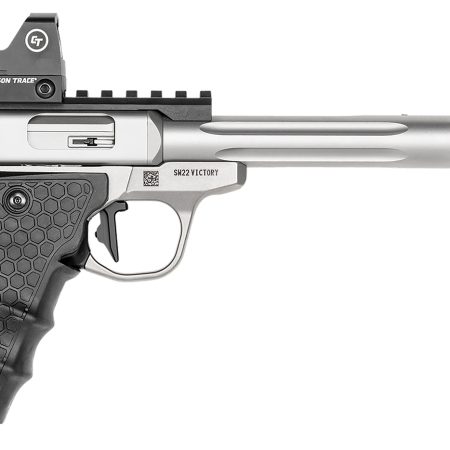 Smith & Wesson 12079 Performance Center Victory Target 22 LR 6" MB 10+1 Stainless Steel Tandemkross Black HiveGrip with Integrated Target Thumb Rest Grip Red Dot