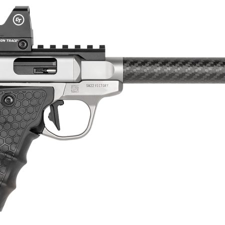 Smith & Wesson 12081 Performance Center Victory Target 22 LR 6" CF MB 10+1 Stainless Steel Tandemkross Black HiveGrip with Integrated Target Thumb Rest Grip Red Dot