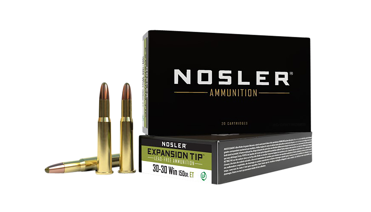 Nosler 40670 E-Tip 30-30Win 150gr E Tip Lead Free 20 Per Box/10 Case