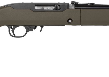 Ruger 31101 10/22 Takedown 22 LR 10+1 16.40" Threaded Barrel, Satin Blued Alloy Steel, Exclusive Magpul X-22 Backpacker OD Green Stock, Cross-Bolt Manual Safety, Includes 4 BX-1 Mags