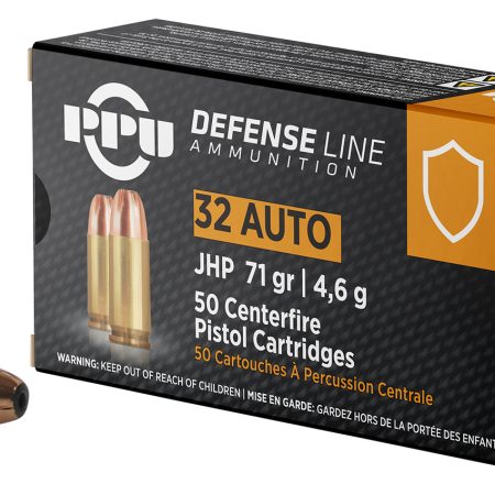 PPU PPD32A Defense 32ACP 71gr Jacketed Hollow Point 50 Per Box/20 Case