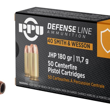 PPU PPD40 Defense  40S&W 180gr Jacketed Hollow Point 50 Per Box/10 Case