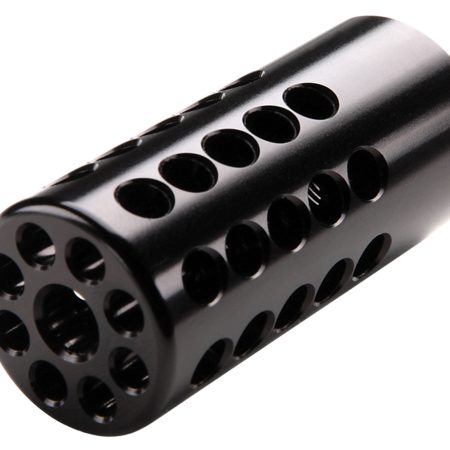 Tactical Solutions 1022CMPBLK X-Ring Compensator Black Gloss Aluminum with 1/2"-28 tpi Threads, .920" Diameter & 360 Degree Ports for 22 LR Ruger 10/22