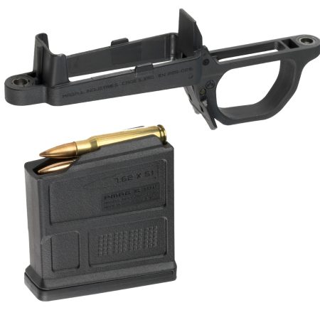 Magpul MAG497-BLK Bolt Action Mag Well Hunter 700 Stock Made of Polymer w/ Black Finish Includes PMAG5 7.62 AC Magazine
