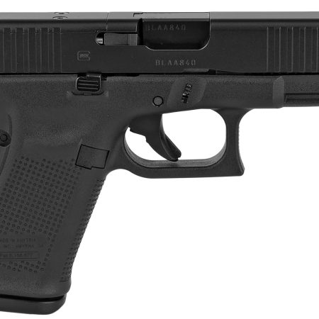 Glock PA195S201MOS G19 Gen5 Compact MOS 9mm Luger 4.02" 10+1 Overall Black Finish with nDLC Steel with Front Serrations & MOS Cuts Slide, Rough Texture Interchangeable Backstraps Grip & Fixed Sights