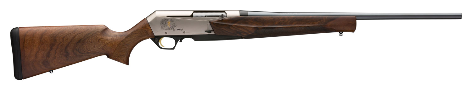 Browning 031047218 BAR MK3 Full Size 308 Win 4+1 22" Blue Polished Sporter Barrel, Drilled & Tapped Engraved Matte Nickel Aluminum Receiver, Fixed Oiled Turkish Walnut Stock, Right Hand