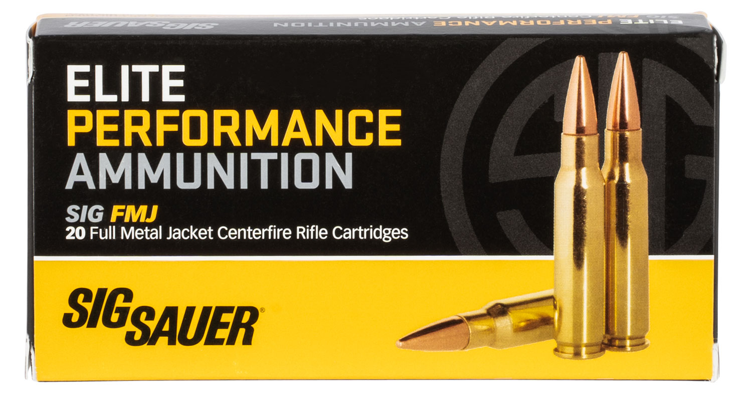 Sig Sauer E308B120 Elite Performance 308 Win 150 gr Full Metal Jacket 20 Per Box/ 25 Case