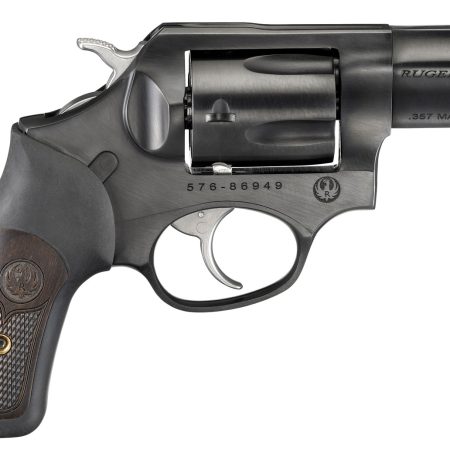 Ruger 15702 SP101 357 Mag 5rd 2.25" Blued Steel Barrel, Cylinder & Frame, Black Rubber w/Wood Insert Grip, Transfer Bar Safety, Exposed Hammer