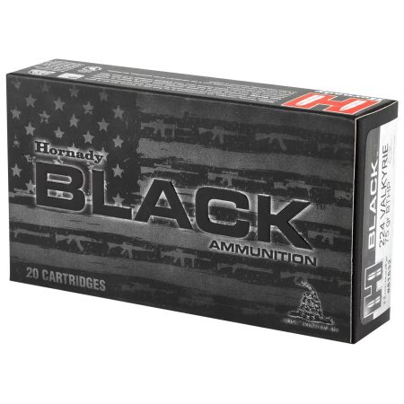 Hornady 81532 Black 224Valkyrie 75gr Boat Tail Hollow Point 20 Per Box/10 Case