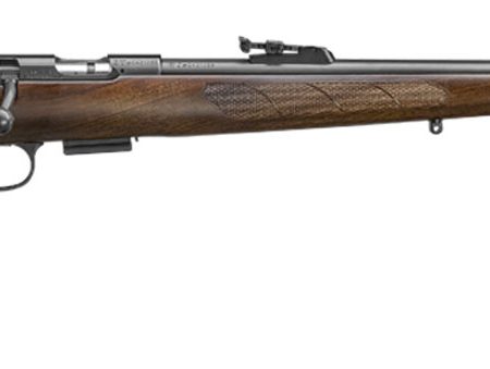 CZ-USA 02303 CZ 457 Lux Full Size 17 HMR 5+1 24" Black Nitride Black Nitride Steel Receiver Turkish Walnut Fixed European-Style Stock Right Hand