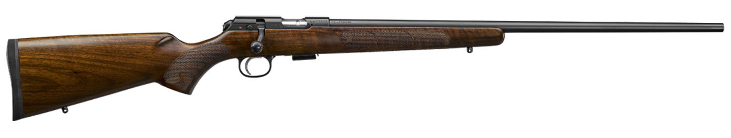 CZ-USA 02311 CZ 457 American Full Size 22 WMR 5+1 24" Black Nitride Black Nitride Steel Receiver Turkish Walnut Fixed American Style Stock Right Hand